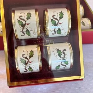 Lenox Holiday Napkin Rings 12